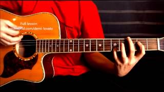 Shouldnt Come Back Chords quotDemi Lovatoquot ChordsWorldcom Guitar Tutorial [upl. by Friend935]