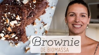 BROWNIE DE BIOMASSA DE BANANA VERDE no liquidificador saudável e sem gluten [upl. by Madian475]