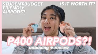 P400 AIRPODS  UNBOXING  REVIEW  Hey It’s Ely [upl. by Veator]