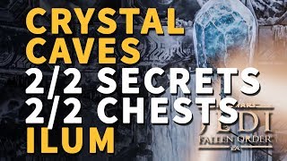 Crystal Caves Chests amp Secrets All Locations Ilum Star Wars Jedi Fallen Order [upl. by Duj716]