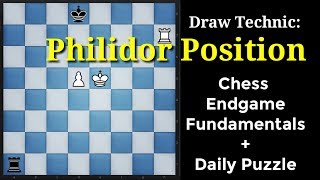 draw Technic philidor position  chess Endgame Fundamentals [upl. by Vallonia]