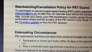 Rescheduling the PMP exam for extenuating circumstances [upl. by Ruelle]