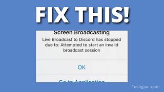 How To Fix Invalid Broadcast Session Error On Discord [upl. by Giuliana]