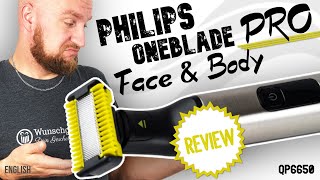 Philips OneBlade Pro Face amp Body Review ► Whole body w just one device ✅ Reviews quotMade in Germanyquot [upl. by Bittner]