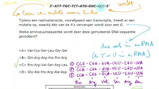 Vraag 09 2018 Arts Biologie toelatingsexamen [upl. by Akirehs]