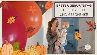 Erster Geburtstag 🎂 HerbstDekoration und Geschenke  Motto Kürbis und Herbst  OktoberBaby [upl. by Attenod765]