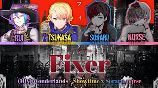 Mix Fixer  Wonderlands × Showtime x Soraru Nqrse KANROMENG Color coded Lyrics [upl. by Aicirtap]