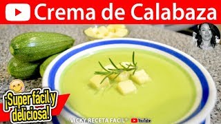 Cómo hacer CREMA DE CALABAZA  VickyRecetaFacil [upl. by Leakim62]