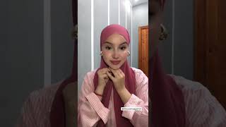 Hijab tutorial with earrings hijabfashion hijabtutorial2024 hijabstyle [upl. by Gilmore]