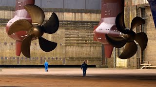 Advanced Azipod propulsion system How giant ship propellers are manufactured Unbelievable [upl. by Jegar]