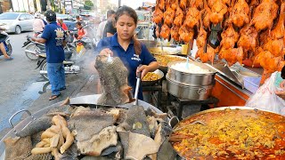 Best Cambodian Street Food  Braised Beef Honeycomb Grilled Ducks amp Spicy Boiled Octopus  Yummy [upl. by Benjy]