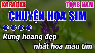 Chuyện Hoa Sim Karaoke Tone Nam Karaoke 9999  Beat Mới [upl. by Lehcnom77]