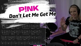 Pink  Dont Let Me Get Me An easy song for beginner drummers [upl. by Aiva370]