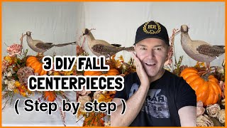 DIY Fall Centerpieces  How To Make 3 Fall Centerpieces  Ramon At Home [upl. by Siroved697]