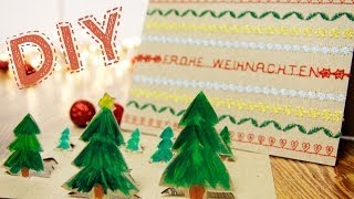 DIY Weihnachtskarten nähen  Weihnachtspost selber machen [upl. by Ennove]