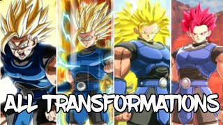 ALL Shallot Transformations Full Scenes  SSJSSJ2SSJ3SSG  Dragon Ball Legends [upl. by Akived]