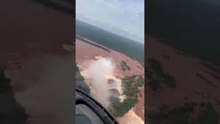 Las Cataratas del Iguazú lucen un imponente paisaje desde el cielo [upl. by Doralynn]