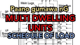 Multi family dwelling units load schedule computation [upl. by Eimor]