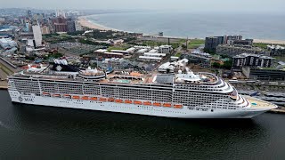 MSC SPLENDIDA AT DURBAN HARBOUR SOUTH AFRICA [upl. by Cherise]