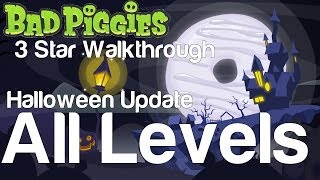 Bad Piggies 51 to 5IV All Levels Tusk til Dawn Halloween Update 3 Star Walkthrough [upl. by Azilanna]