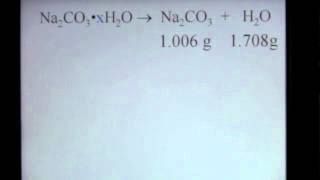 Stoichiometry of Hydrates [upl. by Nairad]