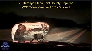 MSP Takes Over Pursuit of Dodge Durango  Suspect Gets TAZED After PIT [upl. by Hallvard]