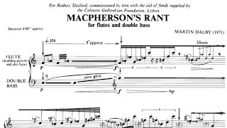 Martin Dalby  quotMacPhersons Rantquot for Flutes and Double Bass 1971 [upl. by Kilk642]