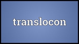 Translocon Meaning [upl. by Allemrac926]