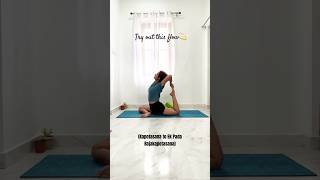 Ek Pad Rajakapotasana yoga shorts youtubeshorts yogatipsforbeginners [upl. by Ynots]