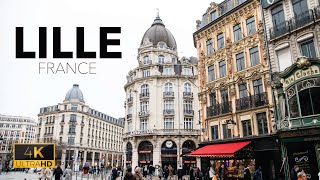 Lille France  4K Walking Tour [upl. by Ykceb748]