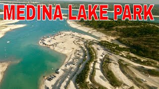 Medina Lake Park  Texas  Drone Air Tour [upl. by Yatnoed623]