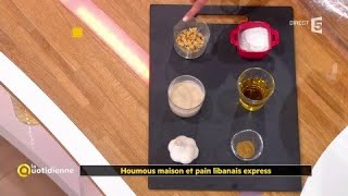 Coup dfood  Houmous maison et pain libanais express [upl. by Viquelia]