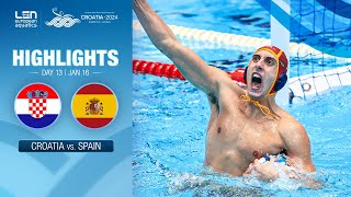 Final Croatia vs Spain  Highlights  European Water Polo Championships 2024 [upl. by Yramanna]