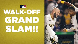 WALKOFF GRAND SLAM Pirates launch grand slam down 2 to Mets to win [upl. by Ymaj816]