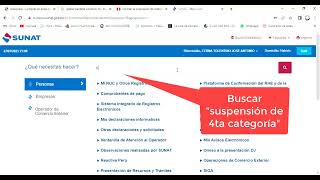 Solicitar suspensión 4ta categoría sunat 2023 [upl. by Amsed]