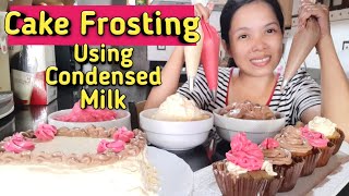 Super Stable Cake Frosting Using Condensed Milk  Icing amp Frosting Whats The Difference [upl. by Fitzger]