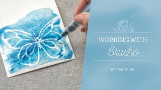 Working with Brusho by Stampin Up [upl. by Senhauser]