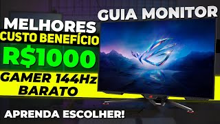 Os MELHORES MONITORES Gamer Barato Custo Benefício de 2023 e Como Escolher Um Bom Monitor [upl. by Atena]