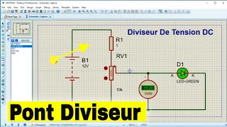 Le pont Diviseur de TENSION en Simulation [upl. by Llenrod]