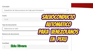 Salvoconducto de Migraciones en reemplazo a pasaporte venezolanos en Perú [upl. by Kamaria]