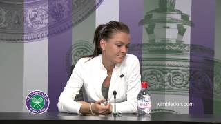 Agnieszka Radwanska SemiFinal Press Conference [upl. by Giah]