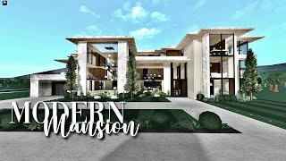 Bloxburg Modern Mega 3 Story Mansion  No Large Plot  Realistic House Build [upl. by Shanly]