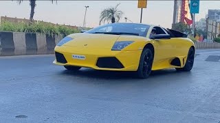 SUPER CARS IN MUMBAI  LOUD LAMBORGHINI MURCIELAGO IN INDIA 🇮🇳🚀 [upl. by Oiraved]