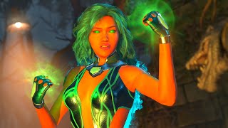 Injustice 2  Starfire vs Robin All Intros Clash Quotes And Supermoves [upl. by Yaj]