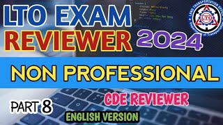 2024 LTO EXAM REVIEWER ENGLISH VERSION Part 8 [upl. by Napra334]