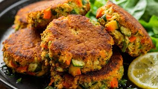 Delicious Vegan Baked Vegetable Patties Recipe [upl. by Rooker]