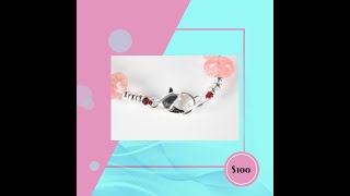 Playful and Nostalgic 22quot Pale Cherry Pink Real Quartz Bead Necklace [upl. by Daniala]