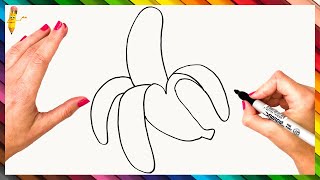 How To Draw A Banana Step By Step 🍌 Banana Drawing Easy [upl. by Dorris785]