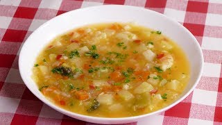 Como hacer una sopa de verduras casera  comidas rapidas y faciles de preparar [upl. by Titos]