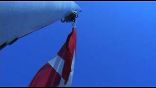 Dannebrog danish Flag dänische Flagge in the wind  im Wind [upl. by Daney]